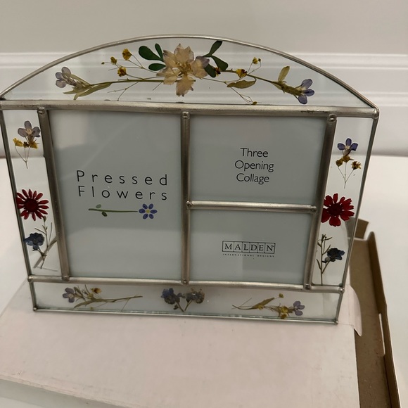 Malden pressed flowers 3 collage glass photo frame - Picture 4 of 7